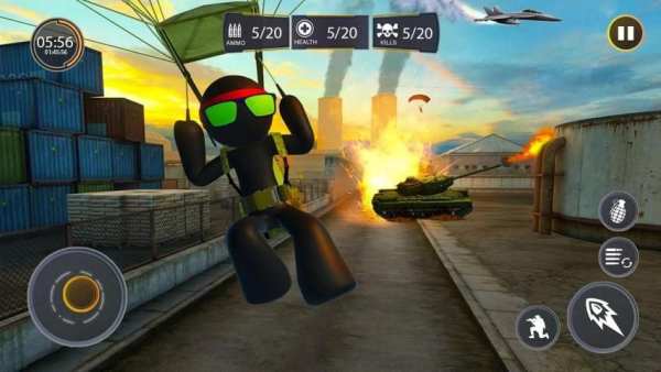 Stickman Free Fire Survival Battleground स्क्रीनशॉट 2