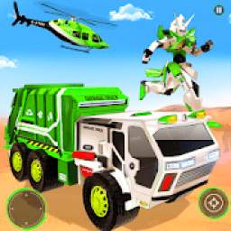 Flying Garbage Truck Robot Transform: Robot Games