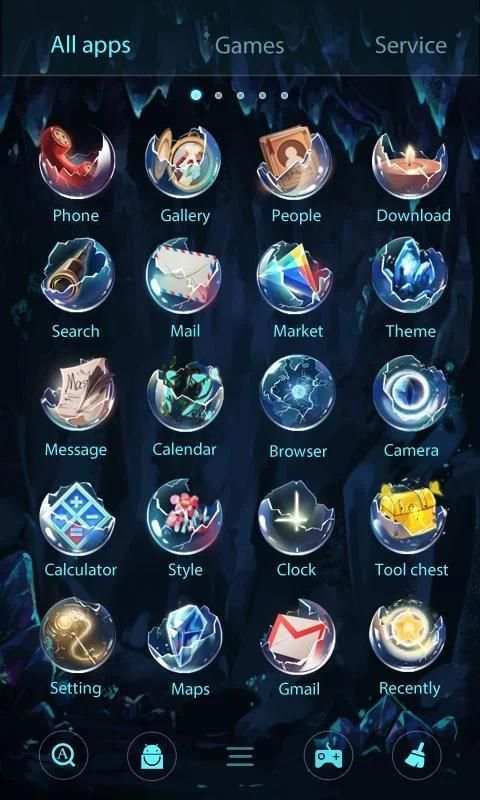 Bright Pearl GO Launcher Theme 2 تصوير الشاشة