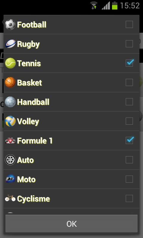 Programme TV Sports स्क्रीनशॉट 1