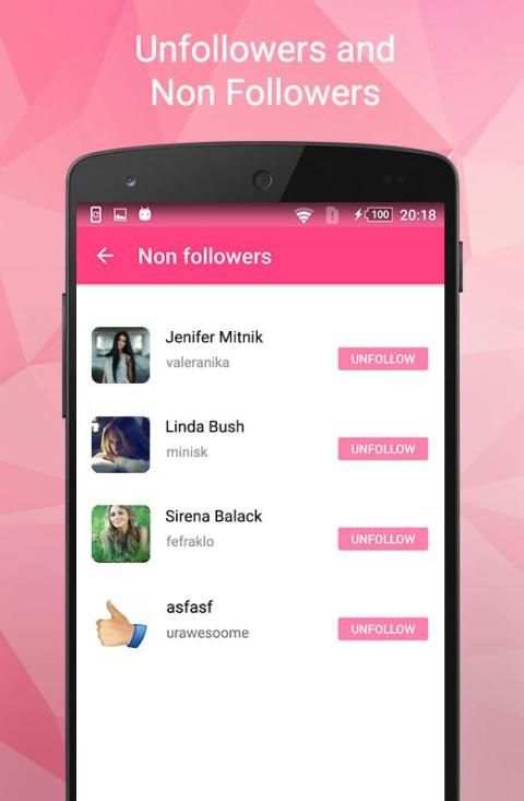 Unfollowers for Instagram screenshot 3