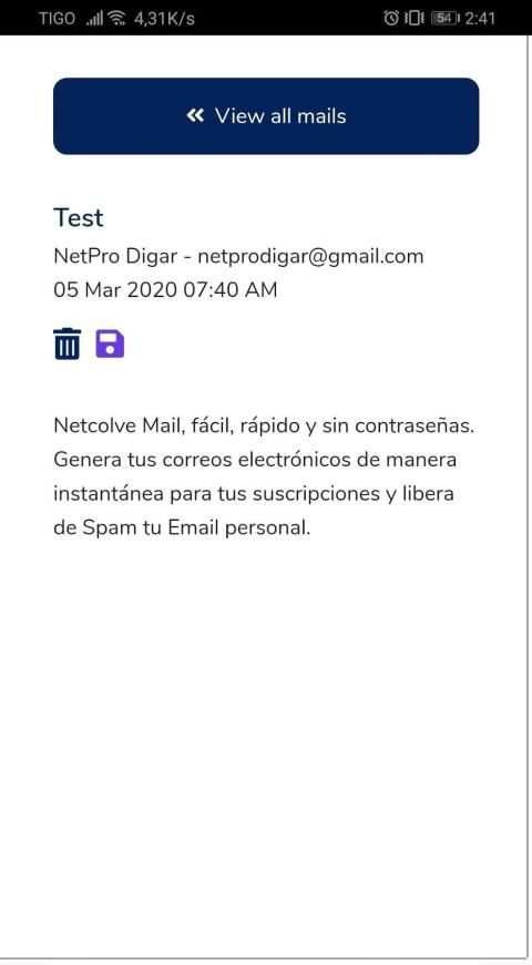 Netcolve Mail - Correo electrónico temporal gratis screenshot 1