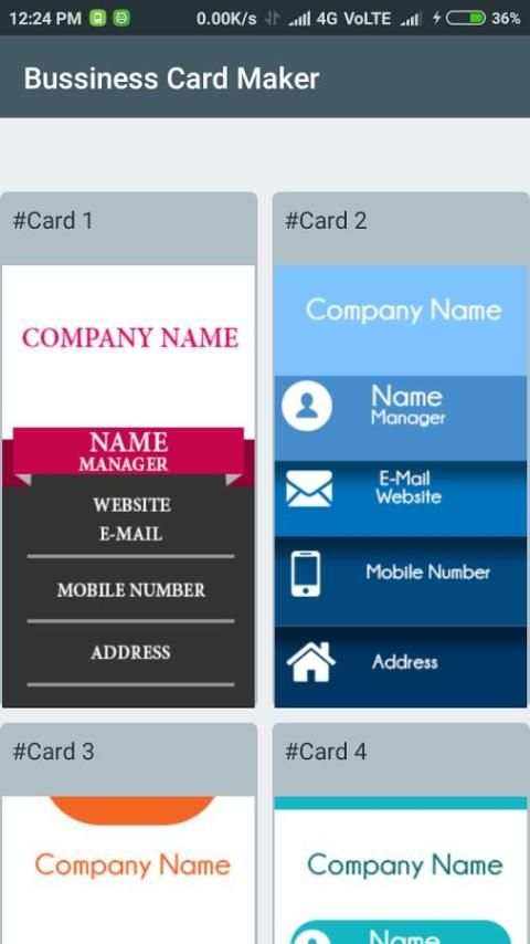 Business Card Maker स्क्रीनशॉट 2
