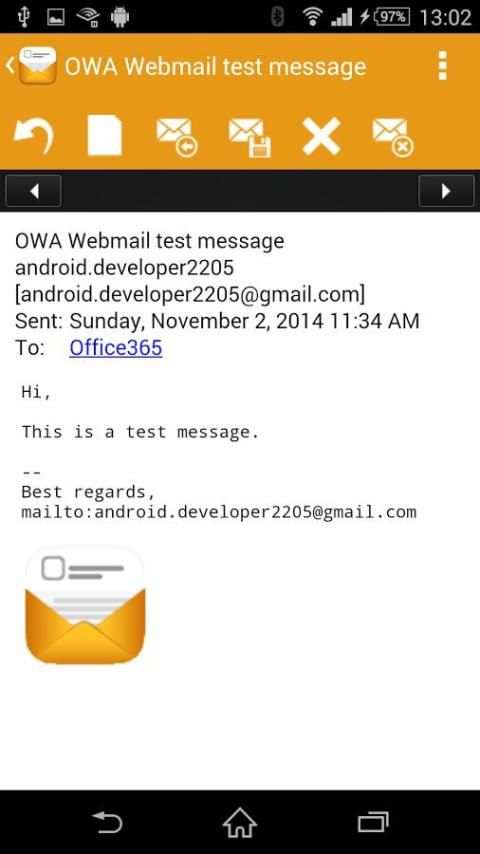 OWA Webmail स्क्रीनशॉट 2