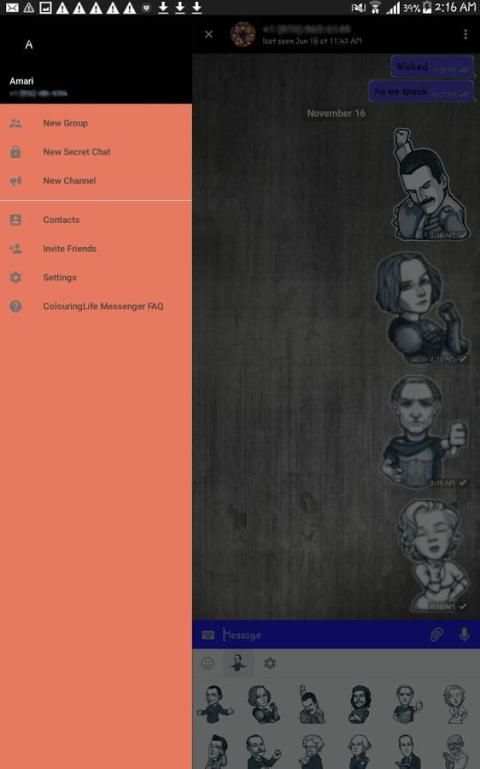 Colouring Life Messenger 5 تصوير الشاشة