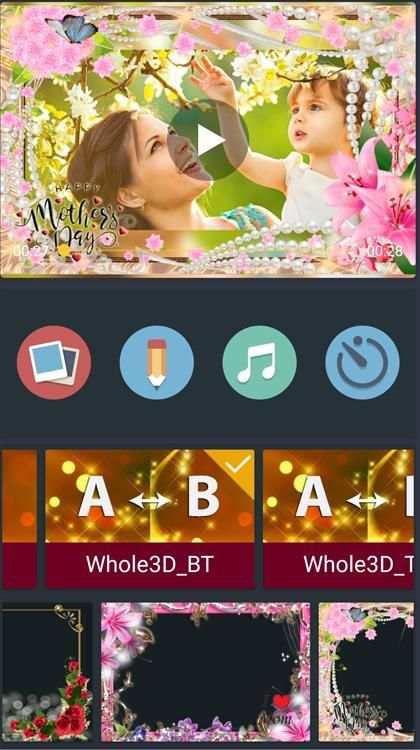 Mother's day video maker स्क्रीनशॉट 3