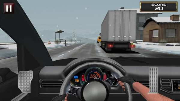 Racing in Car: Snow Traffic screenshot 2