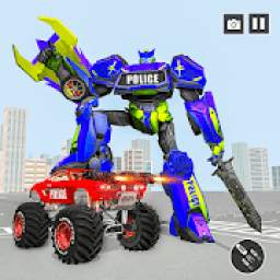 Real Police Monster Truck Transformation Robot
