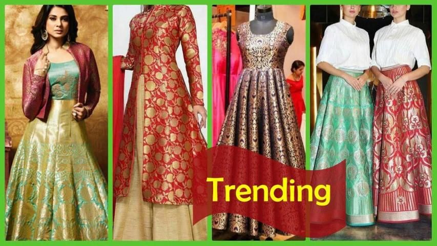 No Fade Lolita Ladies Designer Silk Brocade Ankle Length Mandrin Collar  Full Sleeves Kurta at Best Price in Lucknow | Hashtagrani- Indian Women  Unplugged