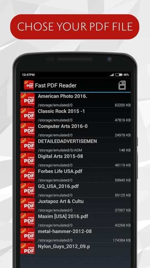 Fast PDF Reader स्क्रीनशॉट 8
