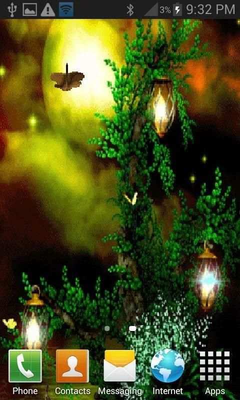 Tree In Night LWP स्क्रीनशॉट 2