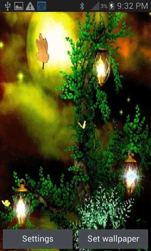 Tree In Night LWP स्क्रीनशॉट 3