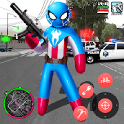ikon Spider Capitaine american Stickman Rope Hero Crime