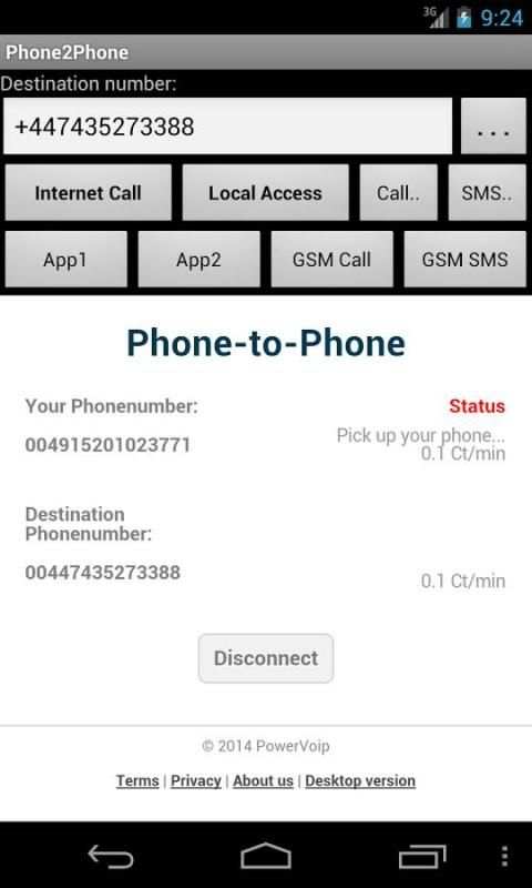 Phone2Phone Internet Calling screenshot 8