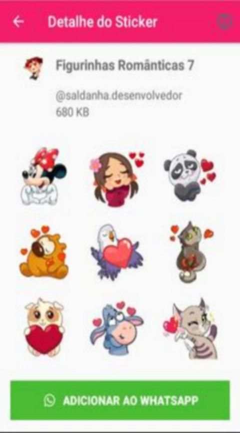 Figurinhas de amor para WhatsApp**WAStickerApps screenshot 5