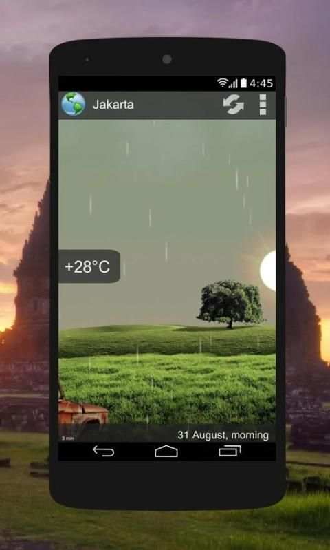 Animated Weather Widget, Clock screenshot 1