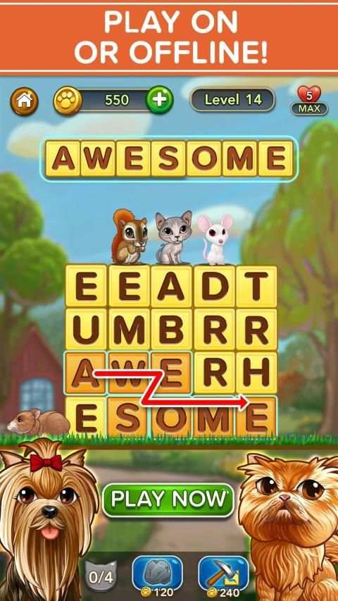WORD PETS - FREE WORD GAMES! स्क्रीनशॉट 1