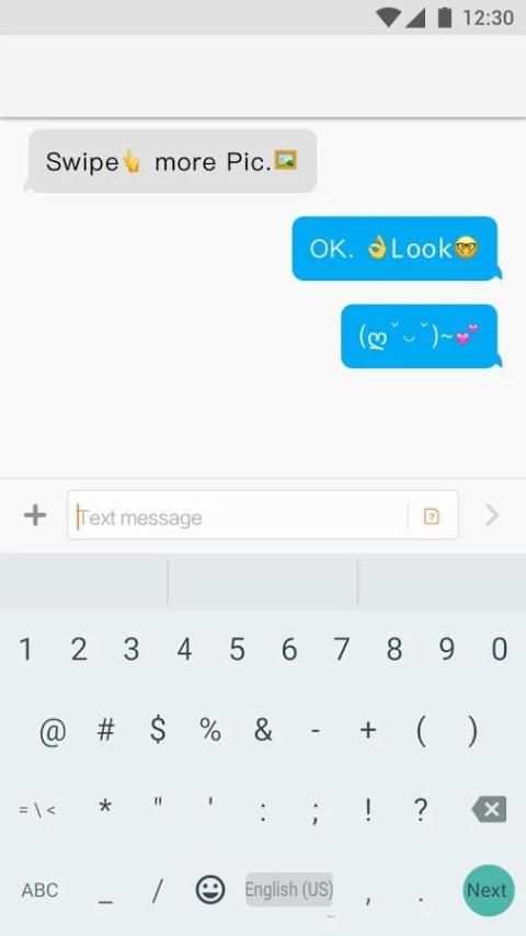 White Theme Android Keyboard1 screenshot 3