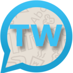 ikon Tiwap Blue Emoji Text