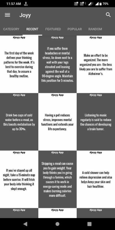Joyy - Health Facts and Tips screenshot 3