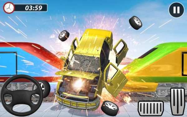 Train Crash Car Derby Demolition Racing Arena 2020 स्क्रीनशॉट 2