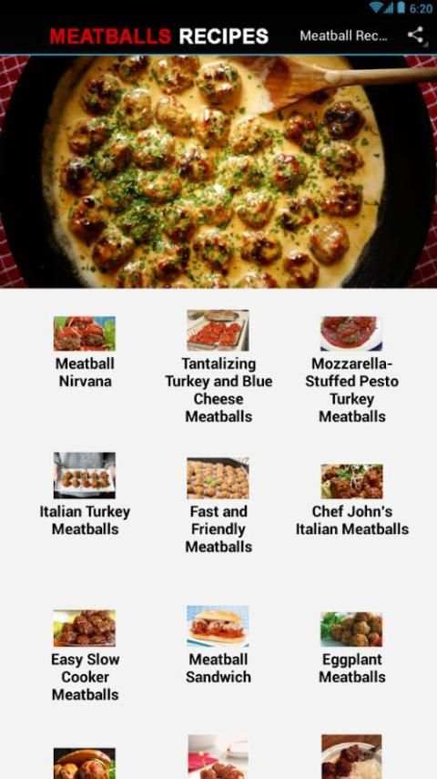 Meatball Recipes скриншот 4