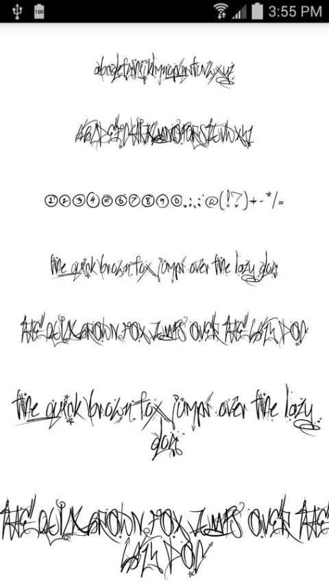 Fonts for FlipFont Tattoo 5 تصوير الشاشة