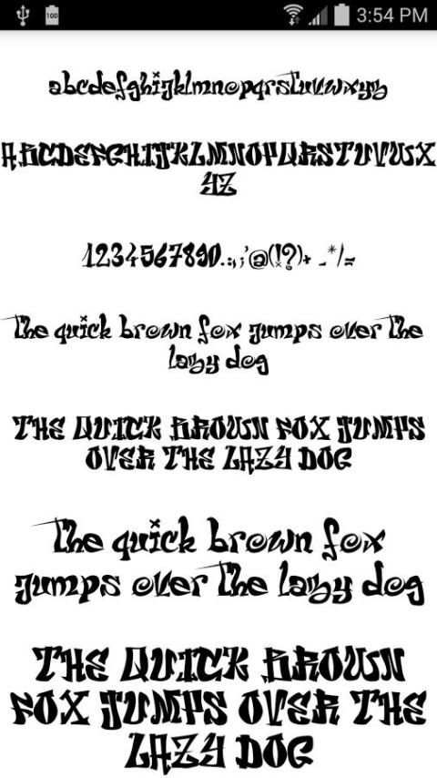 Fonts for FlipFont Tattoo 1 تصوير الشاشة