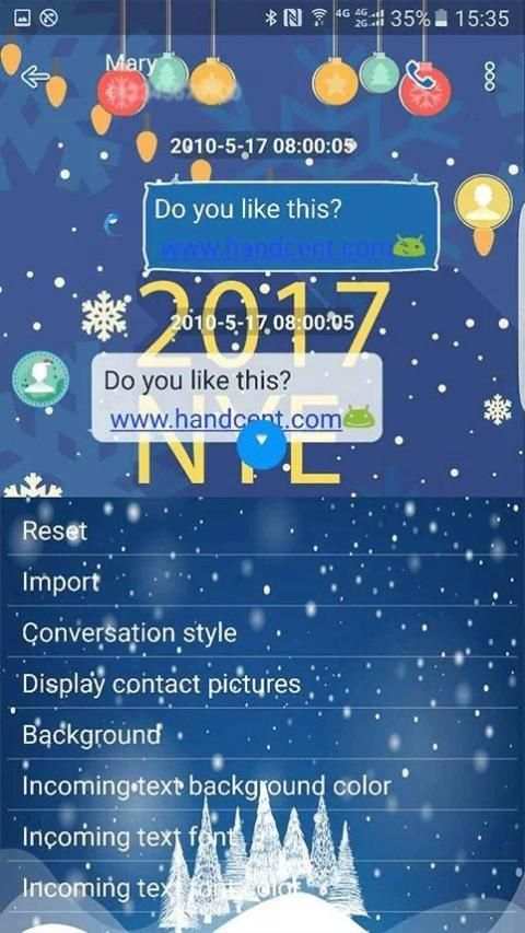 Happy New Year (Next SMS)Skin3 2 تصوير الشاشة
