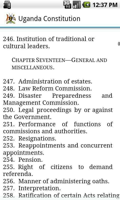 Uganda Constitution screenshot 9