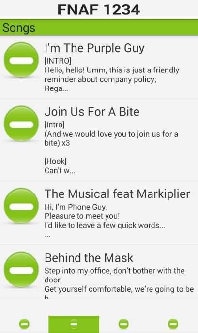 ALL FNAF SONGS 1234 screenshot 3