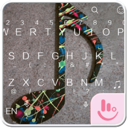 Music Notes Keyboard Theme आइकन