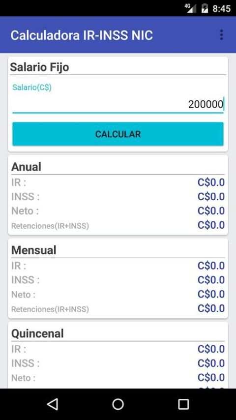 Calculadora IR-INSS NIC скриншот 2