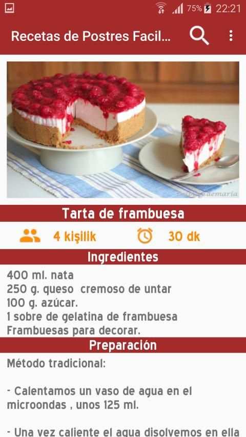 Recetas de Postres Faciles sin internet screenshot 2