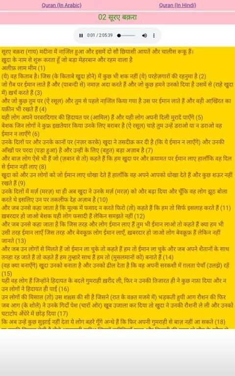 कुरान हिंदी अनुवाद - Quran Hindi Translation screenshot 9
