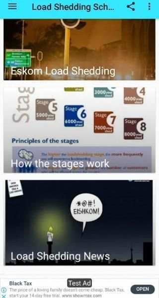 Load Shedding Schedules App स्क्रीनशॉट 1