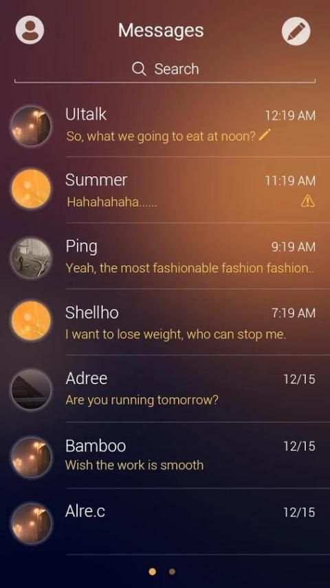 (FREE) GO SMS PRO RANDY THEME screenshot 3