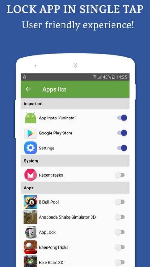 AppLock : app lock for android स्क्रीनशॉट 2