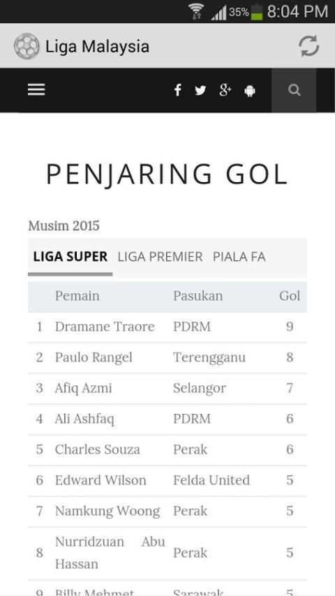 Bola Sepak Liga Malaysia 3 تصوير الشاشة