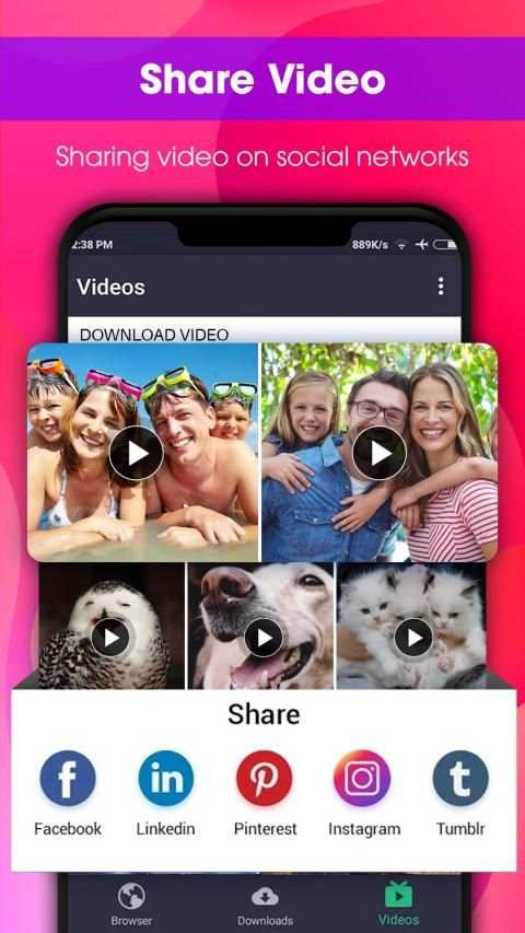 Fast Video Downloader HD & Free Downloader App screenshot 1