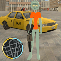 Spong Squid Stickman Rope hero Gangaster Crime आइकन