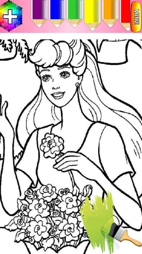 Princess girl coloring book скриншот 4