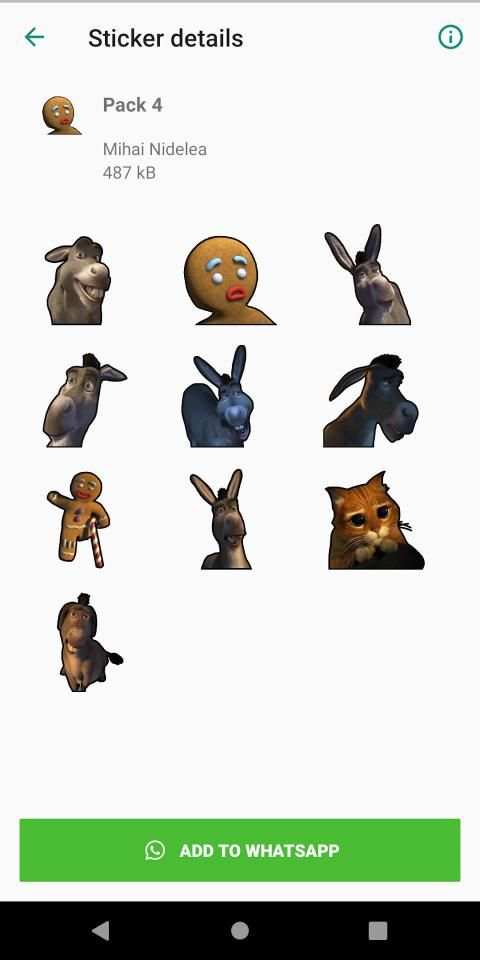 Stickers with Shrek for WhatsApp screenshot 1