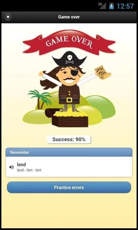 English irregular verbs 2 تصوير الشاشة