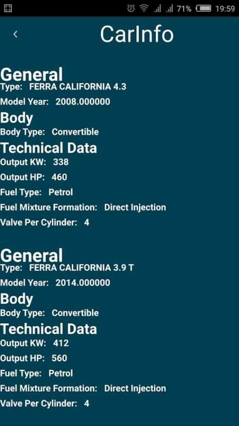 Car Info screenshot 1
