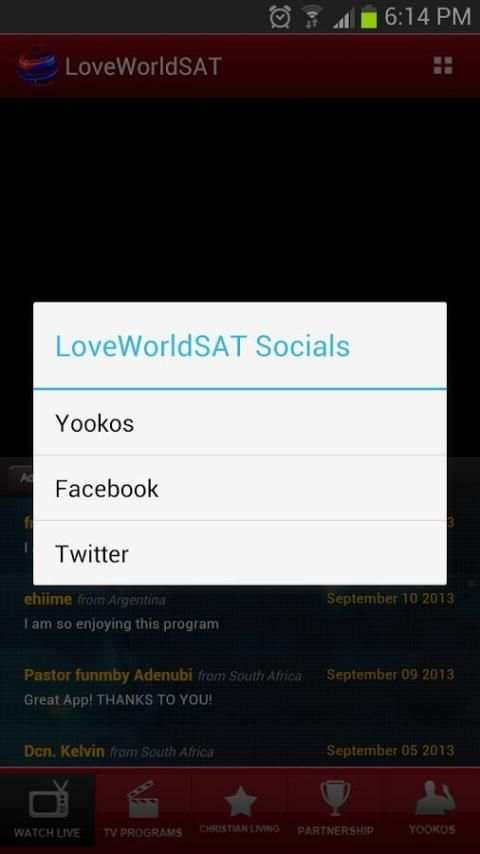 LoveWorld SAT Mobile screenshot 2
