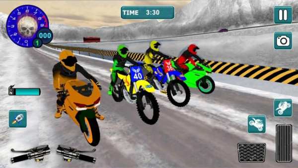 Snow Bike Motocross Racing - Mountain Driving स्क्रीनशॉट 9