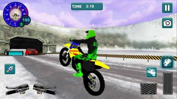 Snow Bike Motocross Racing - Mountain Driving स्क्रीनशॉट 1