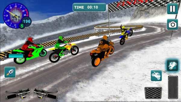 Snow Bike Motocross Racing - Mountain Driving स्क्रीनशॉट 2