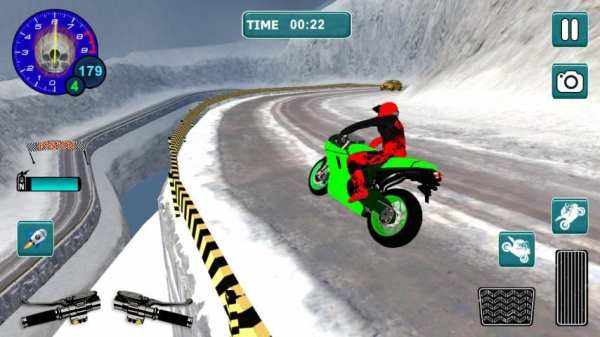 Snow Bike Motocross Racing - Mountain Driving स्क्रीनशॉट 3